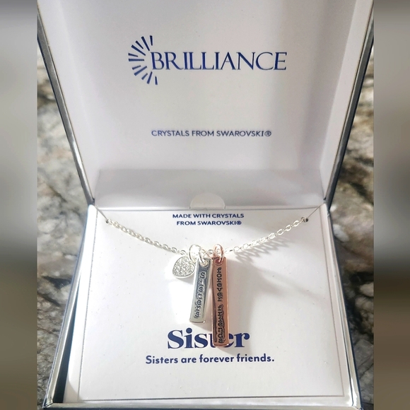 Swarovski Jewelry - NWT Sister necklace with Swarovski crystals